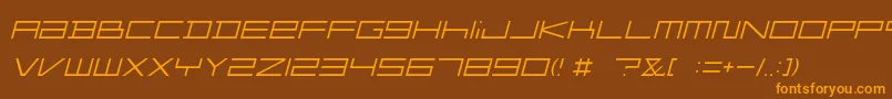 FZGXMenuFont ThinOblique Font – Orange Fonts on Brown Background