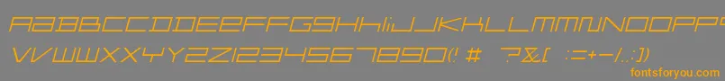 Шрифт FZGXMenuFont ThinOblique – оранжевые шрифты на сером фоне