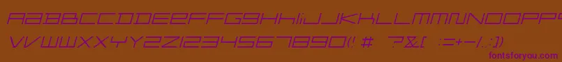 FZGXMenuFont ThinOblique Font – Purple Fonts on Brown Background