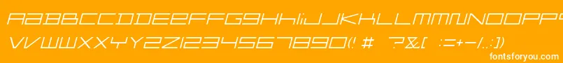 FZGXMenuFont ThinOblique Font – White Fonts on Orange Background