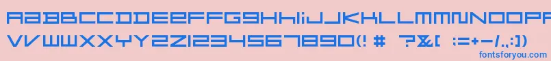 FZGXMenuFontフォントについての詳細 フォントFZGXMenuFont – ピンクの背景に青い文字