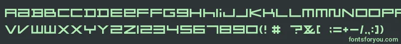 Police FZGXMenuFont – polices vertes sur fond noir