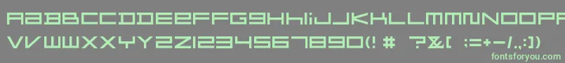 Więcej informacji o czcionce FZGXMenuFont Czcionka FZGXMenuFont – zielone czcionki na szarym tle