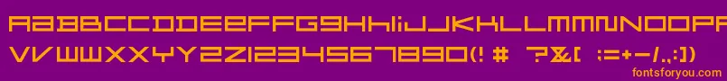 More about FZGXMenuFont Font FZGXMenuFont Font – Orange Fonts on Purple Background