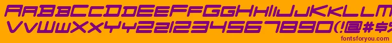 FZGXVenueFont Oblique Font – Purple Fonts on Orange Background