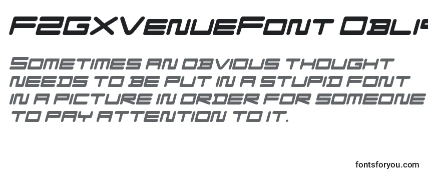 FZGXVenueFont Oblique フォントのレビュー
