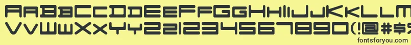 FZGXVenueFont Regular Font – Black Fonts on Yellow Background