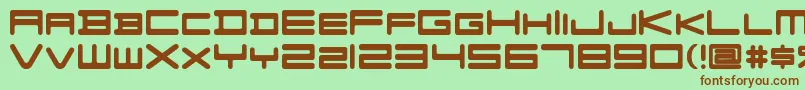 FZGXVenueFont Regular Font – Brown Fonts on Green Background