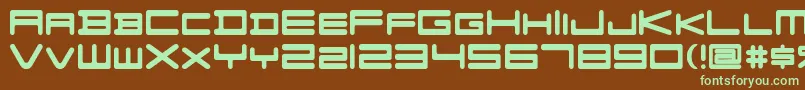 FZGXVenueFont Regular Font – Green Fonts on Brown Background