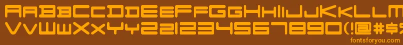 FZGXVenueFont Regular Font – Orange Fonts on Brown Background