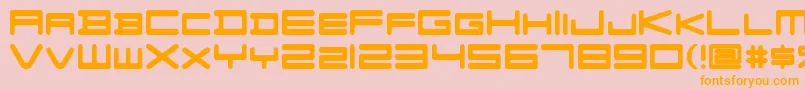 FZGXVenueFont Regular Font – Orange Fonts on Pink Background