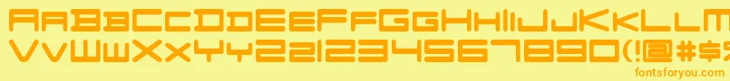 FZGXVenueFont Regular Font – Orange Fonts on Yellow Background