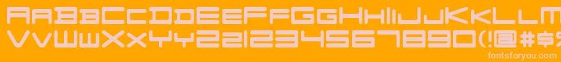 FZGXVenueFont Regular Font – Pink Fonts on Orange Background