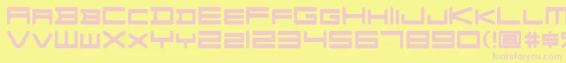 FZGXVenueFont Regular Font – Pink Fonts on Yellow Background