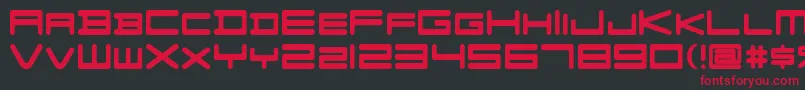 FZGXVenueFont Regular Font – Red Fonts on Black Background