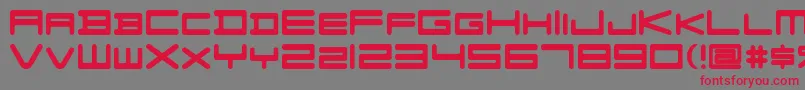 FZGXVenueFont Regular Font – Red Fonts on Gray Background