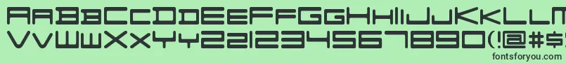 FZGXVenueFont SemiLight Font – Black Fonts on Green Background