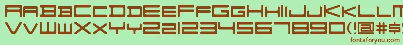 FZGXVenueFont SemiLight Font – Brown Fonts on Green Background