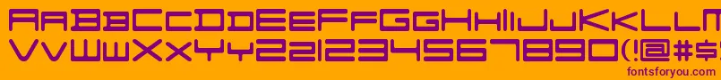 FZGXVenueFont SemiLight Font – Purple Fonts on Orange Background