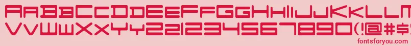 FZGXVenueFont SemiLight Font – Red Fonts on Pink Background