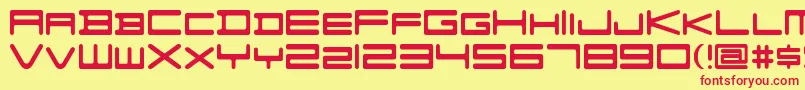 FZGXVenueFont SemiLight Font – Red Fonts on Yellow Background