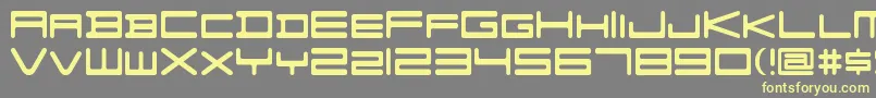 FZGXVenueFont SemiLight Font – Yellow Fonts on Gray Background