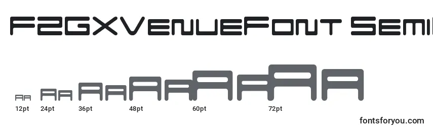 Размеры шрифта FZGXVenueFont SemiLight