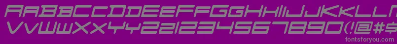 FZGXVenueFont SemiLightOblique Font – Gray Fonts on Purple Background