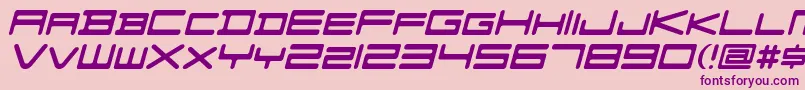 FZGXVenueFont SemiLightOblique Font – Purple Fonts on Pink Background