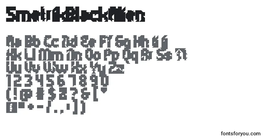 Schriftart 5metrikBlackAlien – Alphabet, Zahlen, spezielle Symbole