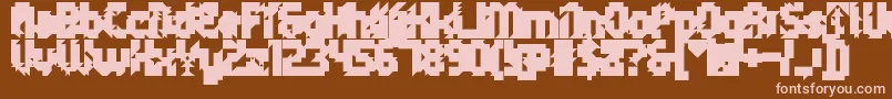 Police 5metrikBlackAlien – polices roses sur fond brun