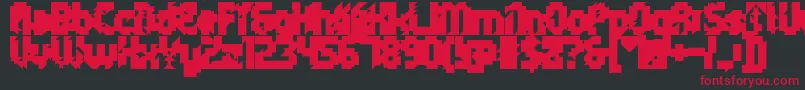 Czcionka 5metrikBlackAlien – czerwone czcionki na czarnym tle