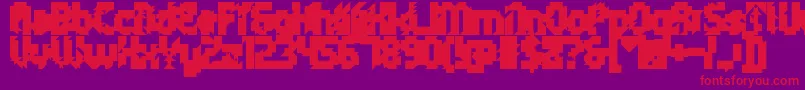 Fonte 5metrikBlackAlien – fontes vermelhas em um fundo violeta