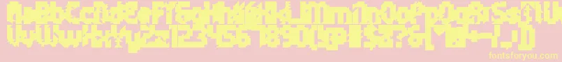 5metrikBlackAlien Font – Yellow Fonts on Pink Background