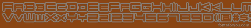 FZGXVenueFontOutlines Regular Font – Gray Fonts on Brown Background