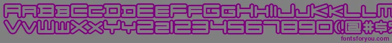 FZGXVenueFontOutlines Regular Font – Purple Fonts on Gray Background