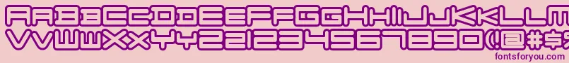 FZGXVenueFontOutlines Regular Font – Purple Fonts on Pink Background