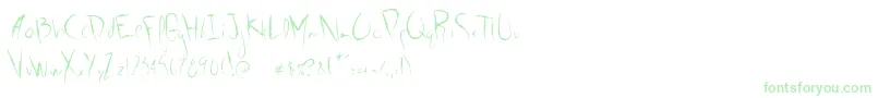 fuente G01 – Fuentes Verdes Sobre Fondo Blanco
