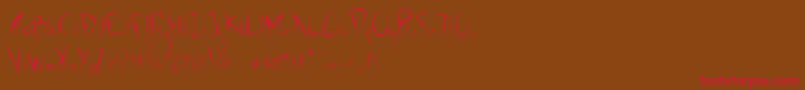 G01 Font – Red Fonts on Brown Background