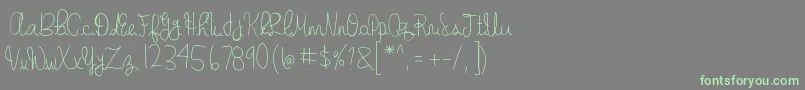 Шрифт gabbi s handwriting – зелёные шрифты на сером фоне