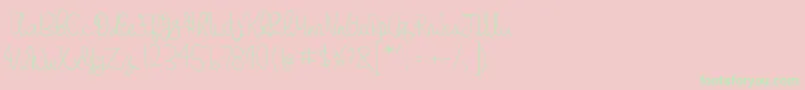 gabbi s handwriting Font – Green Fonts on Pink Background