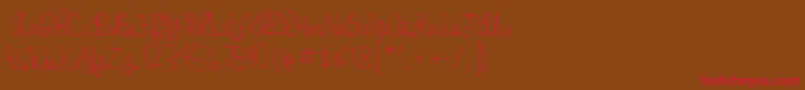 gabbi s handwriting Font – Red Fonts on Brown Background