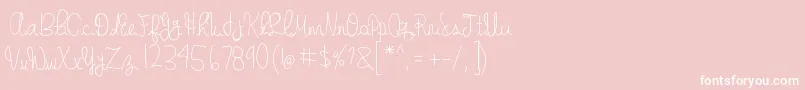 gabbi s handwriting Font – White Fonts on Pink Background