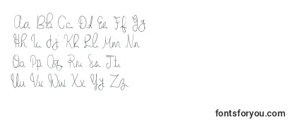 Überblick über die Schriftart Gabbi s handwriting