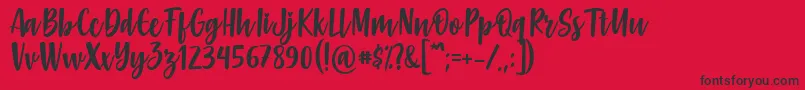 Więcej informacji o czcionce Gabelisa Font by Keithzo 7NTypes Czcionka Gabelisa Font by Keithzo 7NTypes – czarne czcionki na czerwonym tle