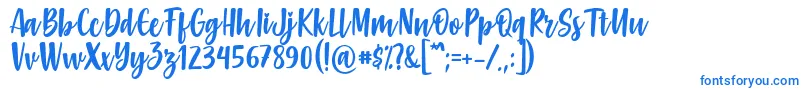 フォントGabelisa Font by Keithzo 7NTypes – 白い背景に青い文字