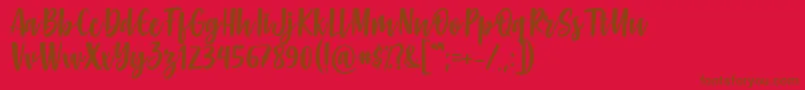 Czcionka Gabelisa Font by Keithzo 7NTypes – brązowe czcionki na czerwonym tle