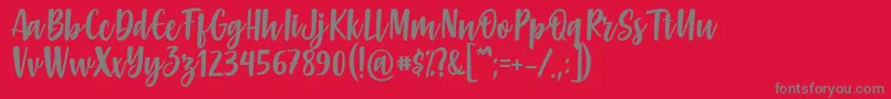 Шрифт Gabelisa Font by Keithzo 7NTypes – серые шрифты на красном фоне