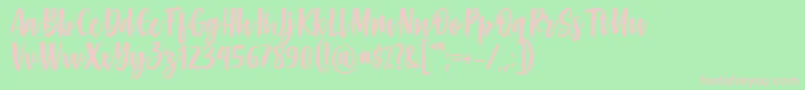 Gabelisa Font by Keithzo 7NTypes Font – Pink Fonts on Green Background