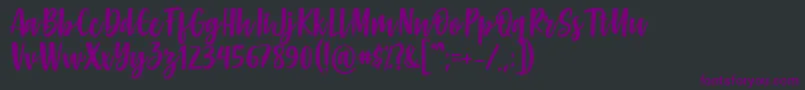 Gabelisa Font by Keithzo 7NTypes Font – Purple Fonts on Black Background